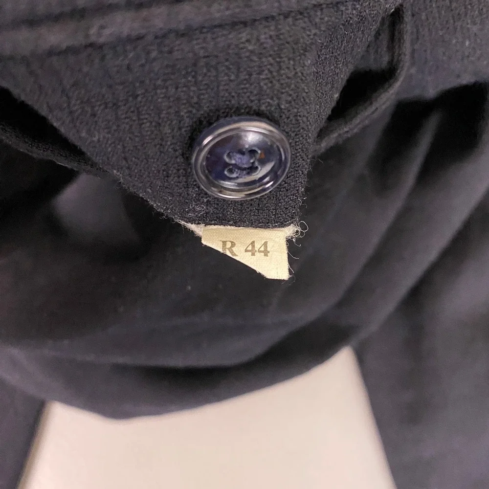 Vintage Dress Pants Mens Size 38x30 Navy Blue Pleated Cuffed High Rise Relaxed